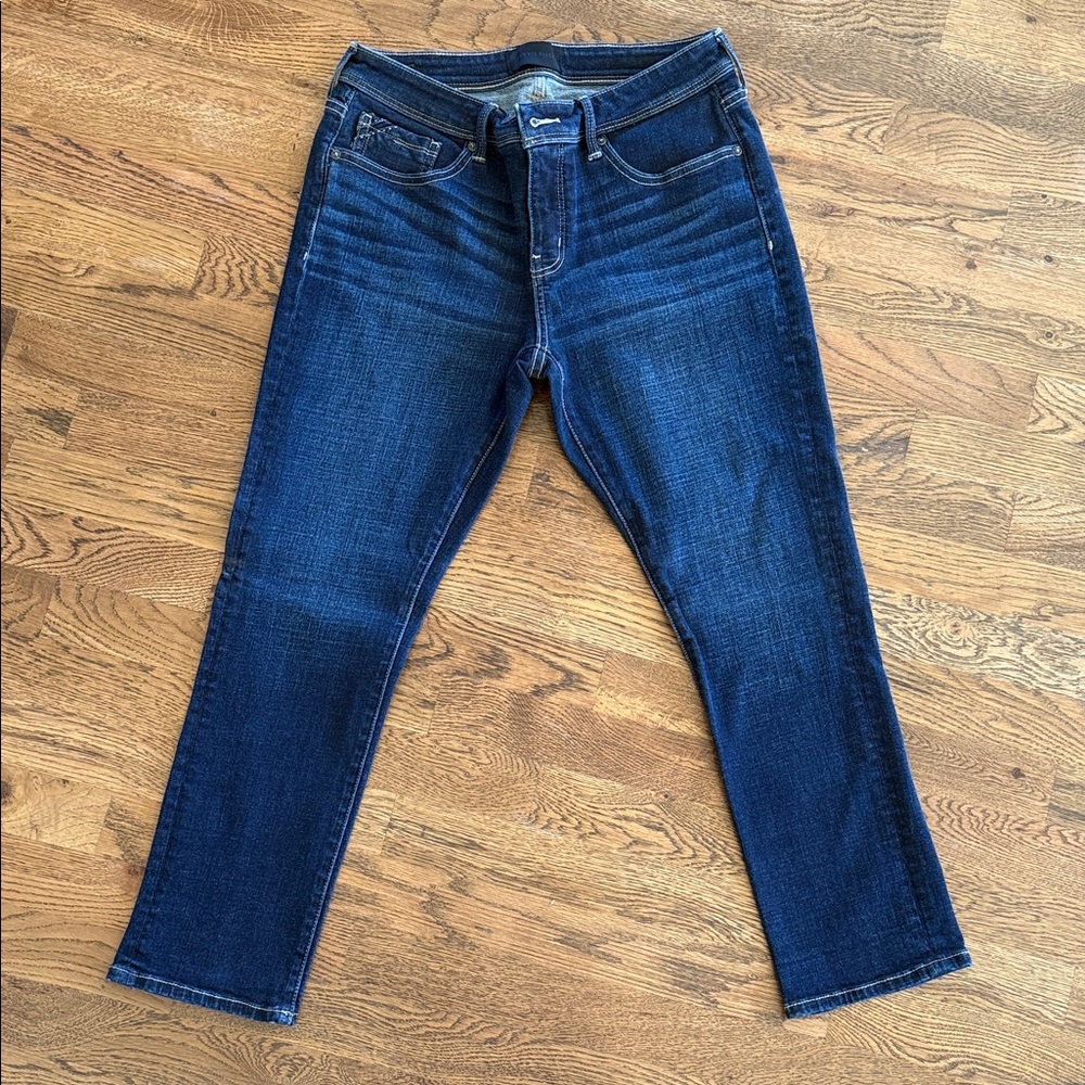 Buckle Dark Blue Straight Leg Jeans